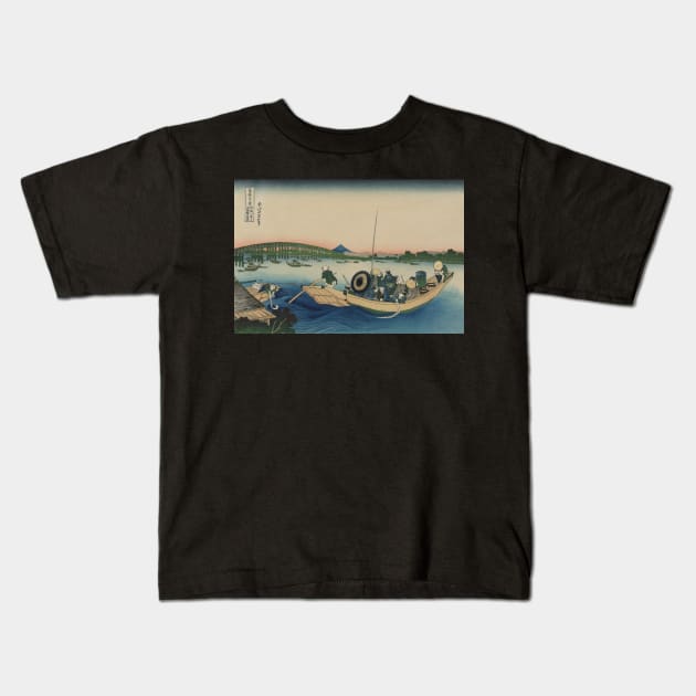 Sunset across the Sumida River Japan Kids T-Shirt by GTC_Design